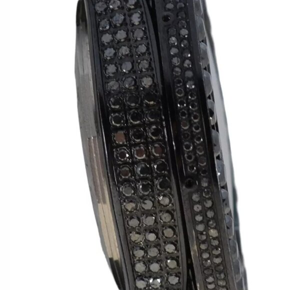 Breitling 56mm Bust Down Black PVD 35 CTW Diamond Super Avenger A13370 Watch! - Picture 5 of 10